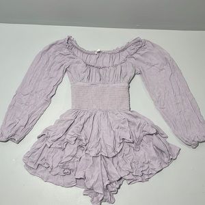 Mixology- Lilac Smocked Romper